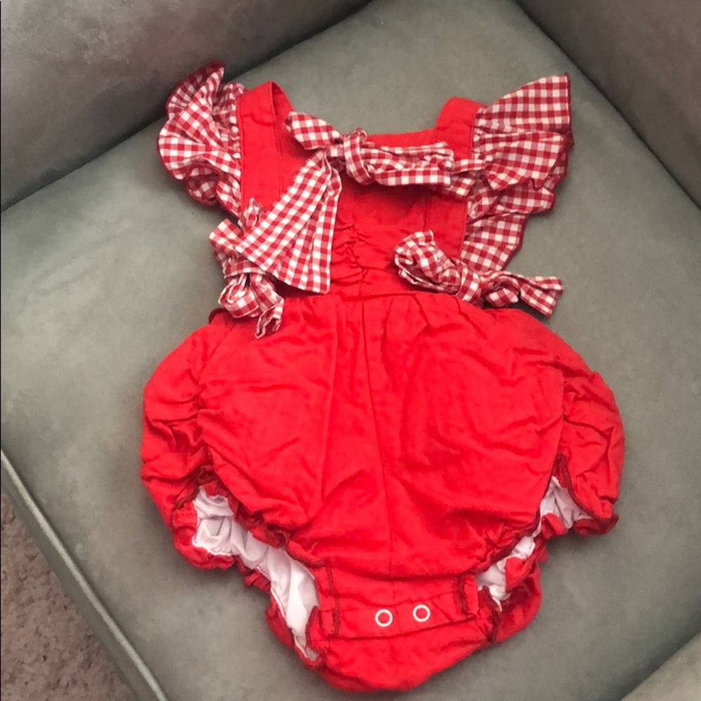 Runaway Pony romper red